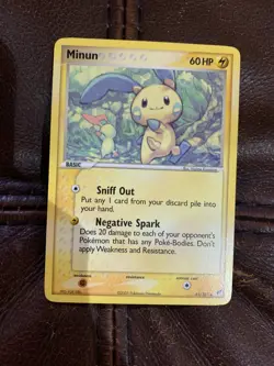 Pokemon TCG Minun 41/107 EX Deoxys (LP) - Image 1
