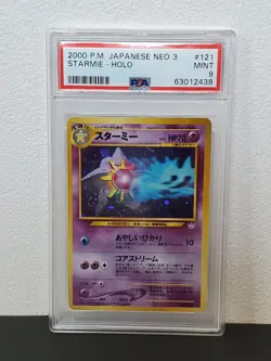 2000 Pokemon Japanese Neo 3 121 Starmie-Holo PSA9 - Image 2