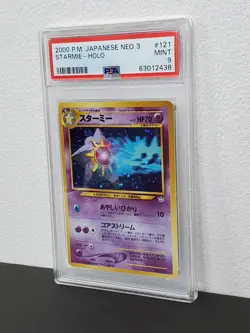 2000 Pokemon Japanese Neo 3 121 Starmie-Holo PSA9 - Image 3