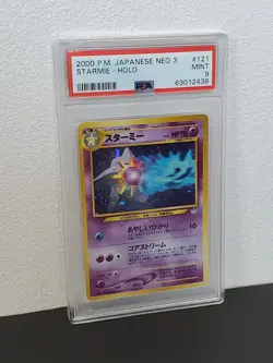 2000 Pokemon Japanese Neo 3 121 Starmie-Holo PSA9 - Image 4