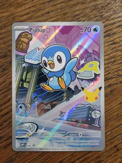 Pokemon TCG Piplup MEP 042 - NM First Partner Illustration Rare Promo NM/M - Image 1