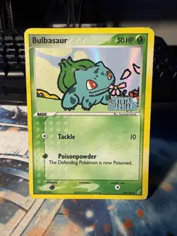 Pokemon TCG Bulbasaur Crystal Guardians Holo 45/100 Damaged - Image 2