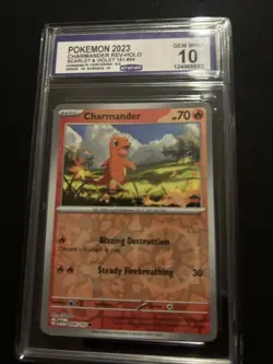 Pokemon TCG Charmander Scarlet & Violet-151 004/165 Reverse Holo CCG Gem Mint 10 - Image 1