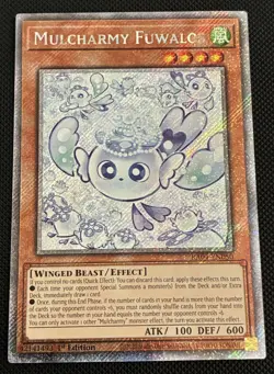 Yugioh Mulcharmy Fuwalos RA04-EN050 Platinum Secret Rare 1st Edition Stampede NM - Image 1