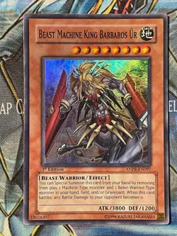 YUGIOH BEAST MACHINE KING BARBAROS UR SUPER RARE ANPR-EN097 1ST EDITION NM - Image 1