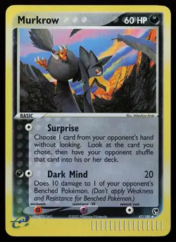 Murkrow 47/100 Reverse Holo Uncommon Sandstorm Pokemon Card - Image 1