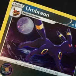 Umbreon HOLO PROMO GALAXY MOON SWIRL SWSH129 (NM) Black Star Pokemon Cards A4 - Image 2