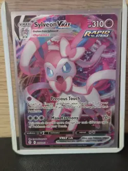 SYLVEON VMAX 075/203 Ultra Rare Pokemon Card SWSH07 EVOLVING SKIES Nm - Image 1