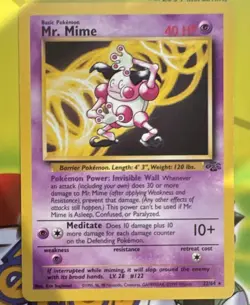 Wizards of the Coast Pokemon TCG Mr. Mime Jungle Rare ENG 1999 40HP 22/64 - Image 1