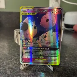 Togepi & Cleffa & Igglybuff GX 143/236 Cosmic Eclipse TAG TEAM Holo UR ENG - Image 1