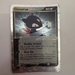 Pokemon Sneasel ex EX Ruby & Sapphire Holo Ultra Rare 103/109 2003 - Damaged - Image 1