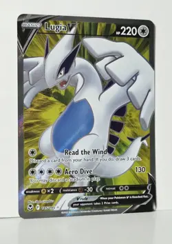 Lugia V 185/195 Full Art Rare Swsh12: Sword & Shield Silver Tempest Pokemon NM - Image 1