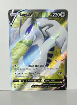 Lugia V 185/195 Full Art Rare Swsh12: Sword & Shield Silver Tempest Pokemon NM - Image 3
