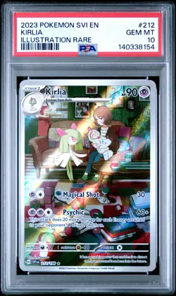 2023 POKEMON SVI EN-SCARLET & VIOLET ILLUSTRATION RARE #212 KIRLIA PSA 10 - Image 1