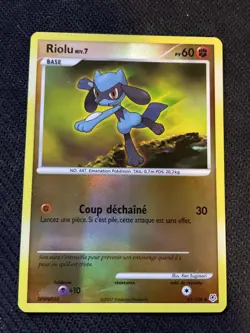 RIOLU REVERSE - POKEMON 61/130 DIAMANT ET PERLE BASE PROCHE DU NEUF FR - Image 1