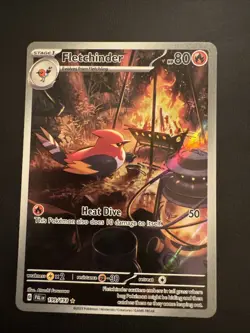 Pokemon TCG Fletchinder 199/193 SV02: Paldea Evolved Illustration Rare Holo - Image 1