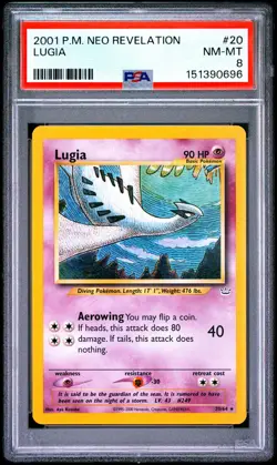2001 POKEMON NEO REVELATION #20 LUGIA PSA 8 - Image 1