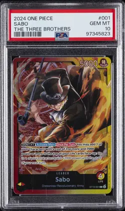 2024 ONE PIECE ULTRA DECK ST13-THE THREE BROTHERS #001 SABO PSA 10 - Image 1