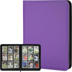 9 Pockets Card Binder,Premium Zip Trading Card Binder,540 Double Sided Pocket PU - Image 1