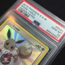 Shiny Eevee HOLO SV41/SV94 (PSA 10 GEM MINT) Hidden Fates Pokemon Cards - Image 3
