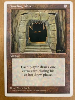 MTG 1x Howling Mine Core Set 4th Edition OLD SCHOOL Magic the Gathering x1 LP - Image 1