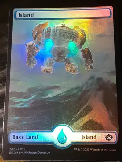 Island 280 Fullart FOIL , The Brothers War , NM , MTG , FREESHIPPING - Image 1