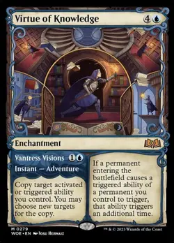 Virtue of Knowledge // Vantress Visions - Showcase WoE NM MTG - Image 1