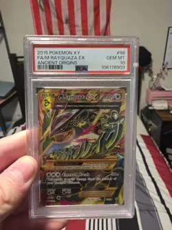 2015 Pokemon Xy Ancient Origins #98 M Rayquaza Ex PSA 10 Gem Mint - Image 1