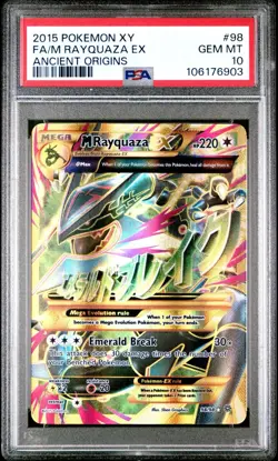 2015 Pokemon Xy Ancient Origins #98 M Rayquaza Ex PSA 10 Gem Mint - Image 2