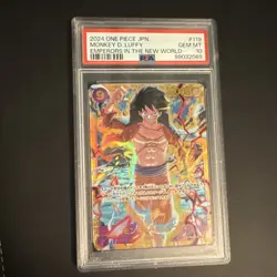 Bandai One Piece CCG Monkey D. Luffy OP09-119 Secret Rare Foil PSA 10 - Image 1