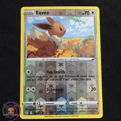 Eevee REVERSE 125/203 (MODERATELY PLAYED) MP Evolving Skies Pokemon RAYQUAZA - Image 1
