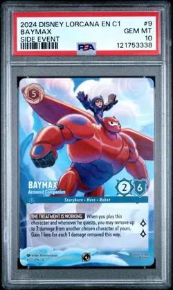 DISNEY LORCANA EN C1-LORCANA CHALLENGE PROMO BAYMAX - ARMORED COMPANION PSA 10 - Image 1