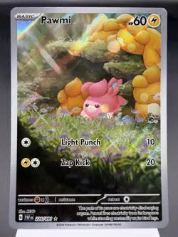Pawmi 226/091 - Illustration Rare - Paldean Fates Pokemon Card NM - Image 1