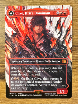 Magic MTG Final Fantasy Clive, Ifrit's Dominant #318 *NON-FOIL* Borderless - Image 1