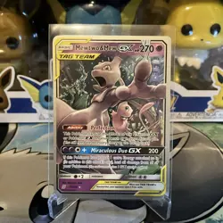 Mewtwo & Mew GX Miraculous Duo TAG TEAM Pokemon Card (World Championships 2019). - Image 1