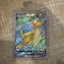 Pokemon TCG Dragonite v Full Art Holo Ultra Rare Card 076/078 - Image 1