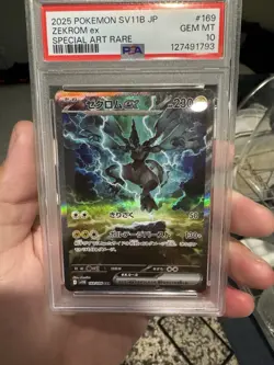 Zekrom ex PSA 10 Japanese Pokemon Card 169 2025 SAR sv11B Black Bolt - Image 1