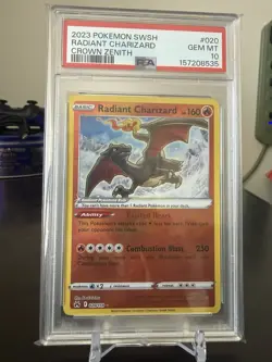 Pokemon TCG Radiant Charizard Crown Zenith 020/159 PSA 10 Gem Mint - Image 1