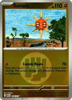 SOLROCK (ENERGY SYMBOL PATTERN) 106/217 HOLO UC ASCENDED HEROES POKEMON NM/M - Image 1