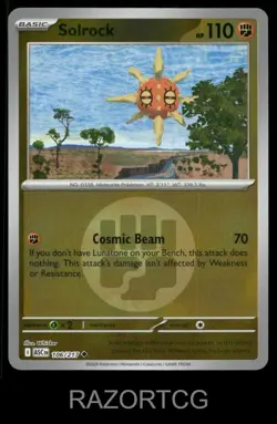 SOLROCK (ENERGY SYMBOL PATTERN) 106/217 HOLO UC ASCENDED HEROES POKEMON NM/M - Image 2