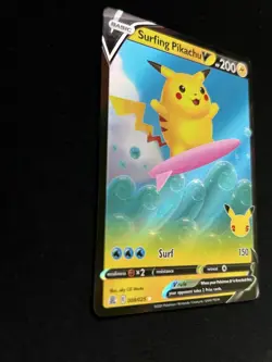Surfing Pikachu V 008/025 Celebrations Holo Pokemon - NM - Image 3