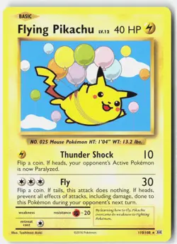 Flying Pikachu 110/108 Secret Rare Evolutions Pokemon Near Mint - Image 1