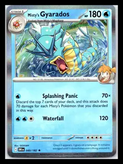 Misty's Gyarados Rare Holo 049/182 DRI SV10: Destined Rivals Pokemon TCG - Image 1