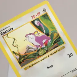Pokemon TCG - Rattata 61/102 Base Set Common Shadowless WOTC 1999 - EXC/NM - Image 1