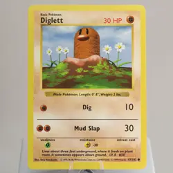 Pokemon TCG - Diglett 47/102 Base Set Common Shadowless WOTC 1999 - EXC/NM - Image 2