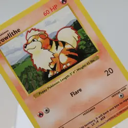 Pokemon TCG - Growlithe 28/102 Base Set Uncommon Shadowless WOTC 1999 - EXC/NM - Image 1