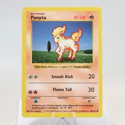 Pokemon TCG - Ponyta 60/102 Base Set Common Shadowless WOTC 1999 - EXC/NM - Image 2