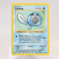 Pokemon TCG - Poliwag 59/102 Base Set Common Shadowless WOTC 1999 - EXC - Image 2