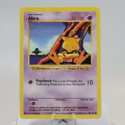 Pokemon TCG - Abra 43/102 Base Set Common Shadowless WOTC 1999 - EXC/NM - Image 2
