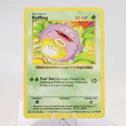 Pokemon TCG - Koffing 51/102 Base Set Common Shadowless WOTC 1999 - NM - Image 2